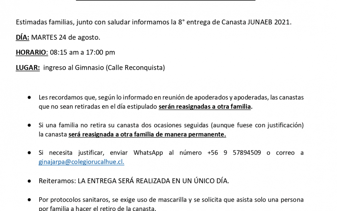 8° Entrega de Canastas
