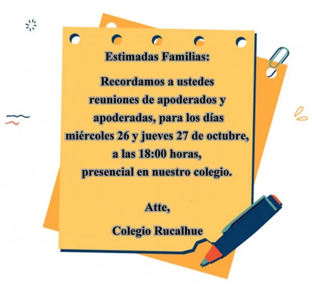 Reuniones de Apoderados y Apoderadas.