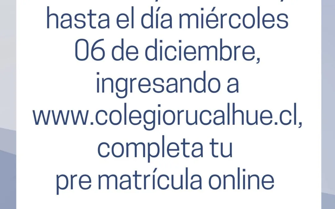 Pre-Matriculas 2024