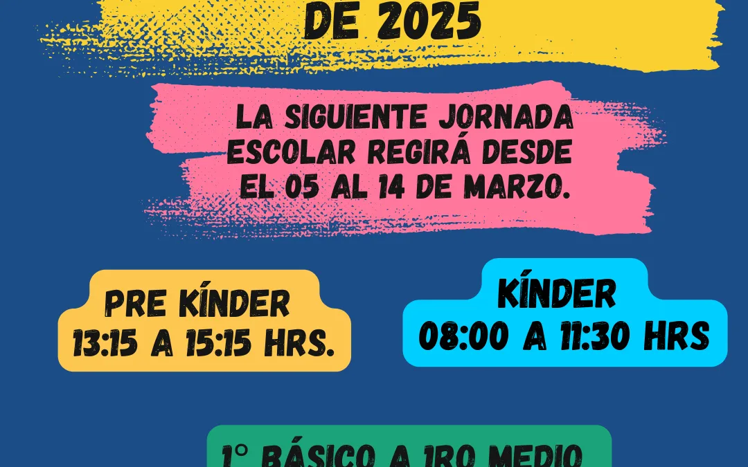 Inicio de Clases 05 de Marzo